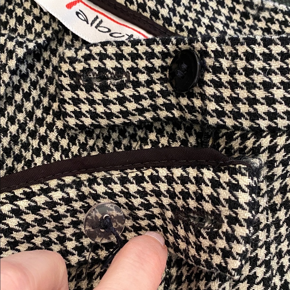 Talbots Wool Houndstooth Pleated Skirt - Picture 7 of 9